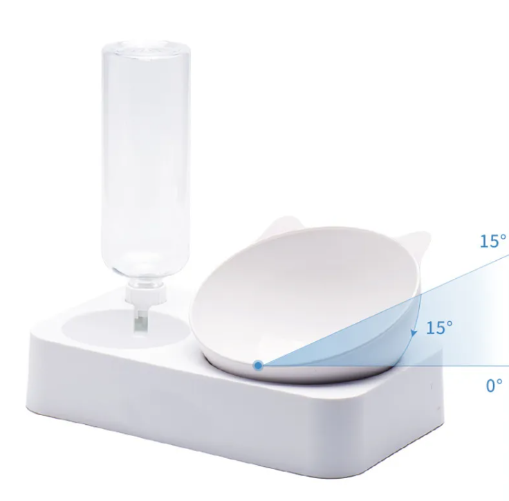 Elevated Double Dog Bowl side view
