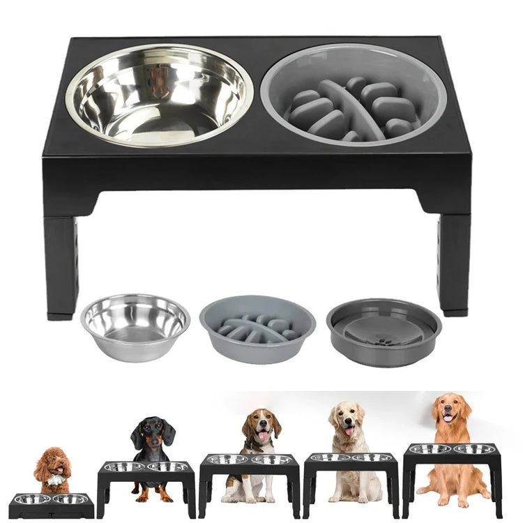 Elevated Dog Feeder with slow food bowl