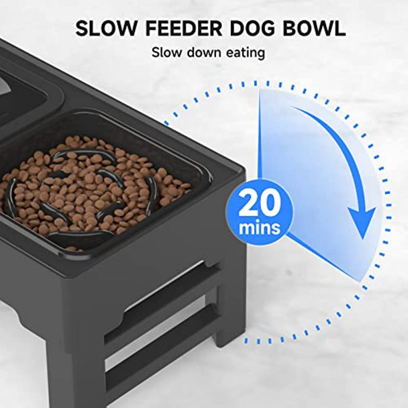 Adjustable Elevated Dog Bowl for dogs