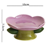 Flower Ceramic Cat Bowl for pets