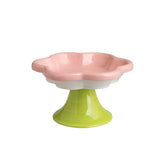 Flower Ceramic Cat Bowl for pets