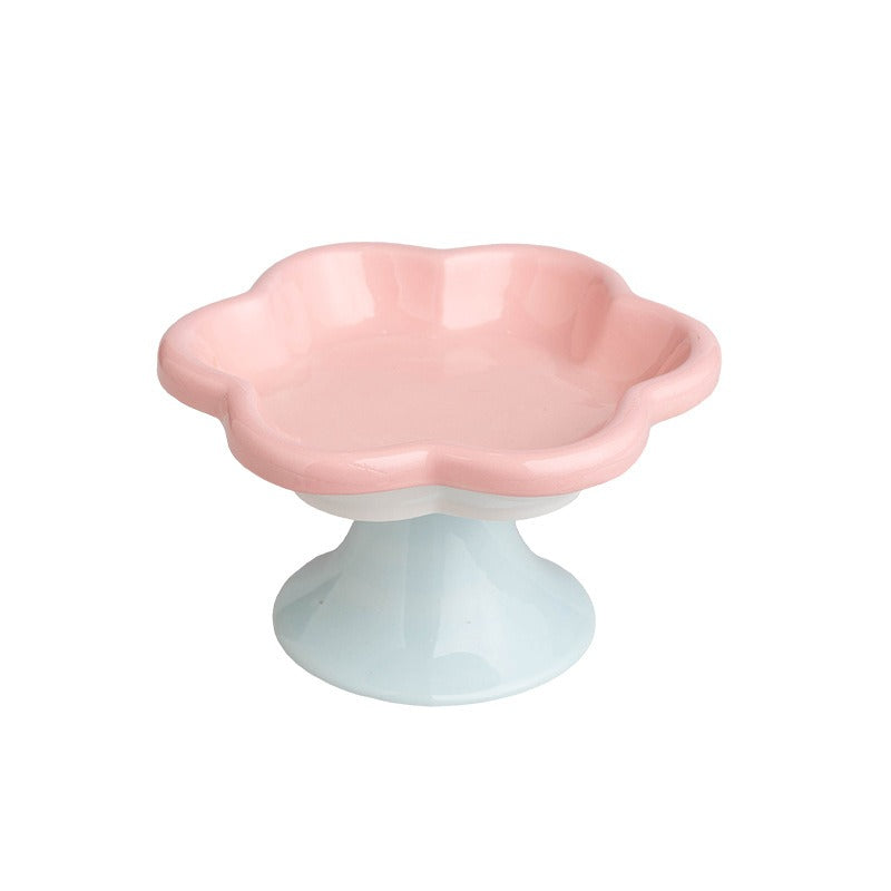 Flower Ceramic Cat Bowl for pets