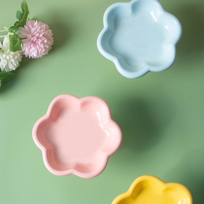 Flower Ceramic Cat Bowl for pets