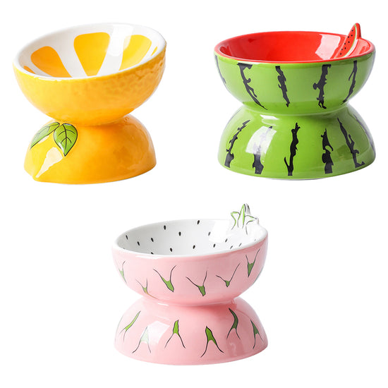 Ceramic Cat Food Bowl elevated design