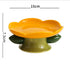 Flower Ceramic Cat Bowl with high foot base