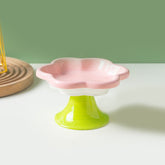 Flower Ceramic Cat Bowl elevated design