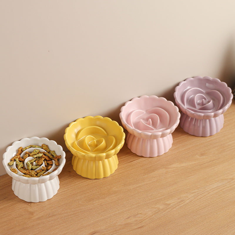 Elevated Slow Feeder Dog Bowl for flat-faced dogs