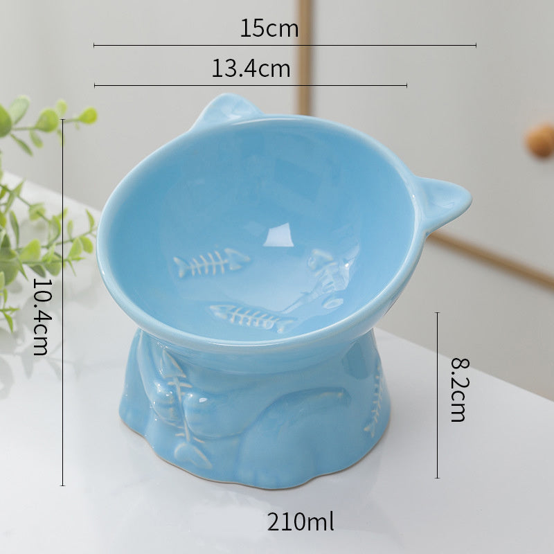 Elevated Ceramic Dog Bowl for flat-faced dogs