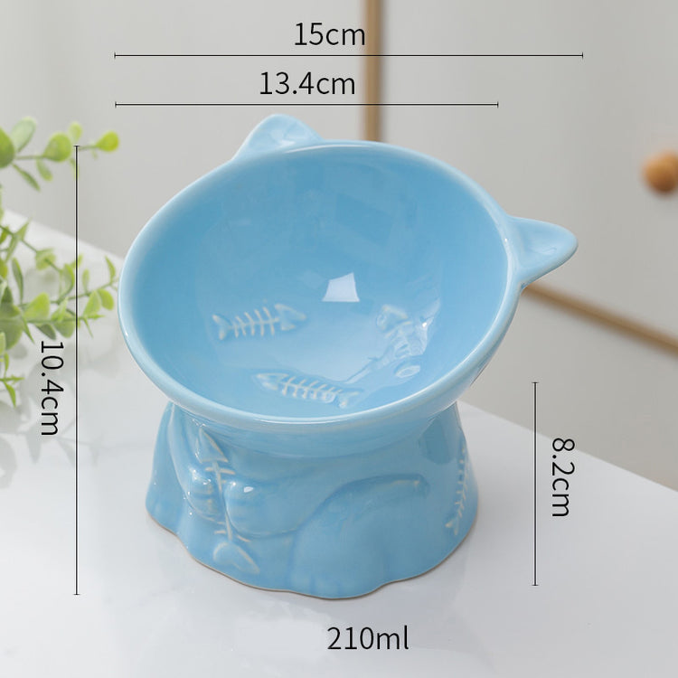 Elevated Ceramic Dog Bowl for flat-faced dogs