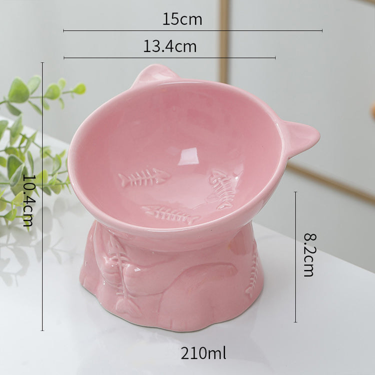 Elevated Ceramic Dog Bowl for flat-faced dogs