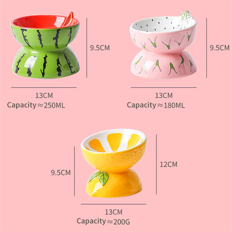 Ceramic Cat Food Bowl elevated design
