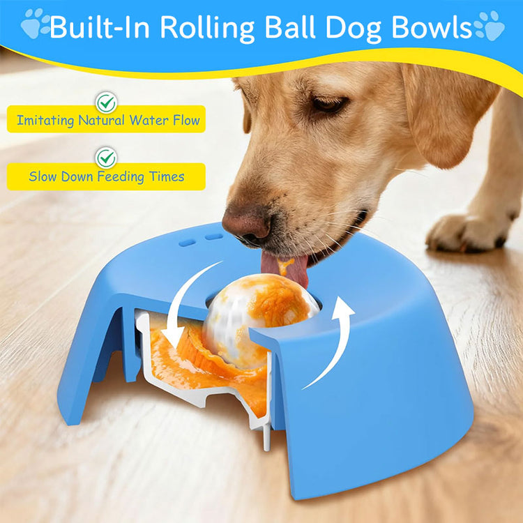 Slow Feeder Dog Bowl with lick mat