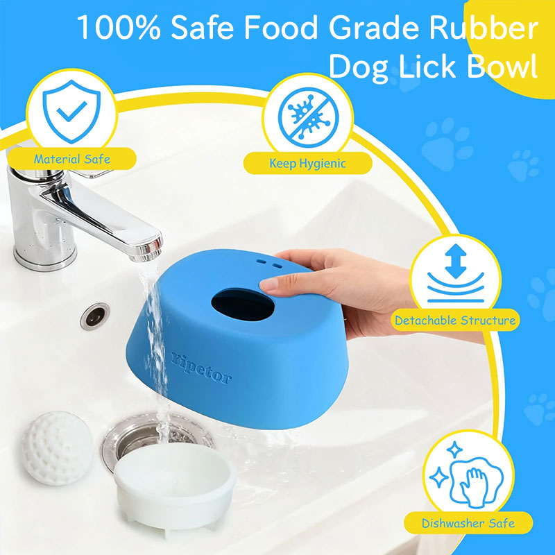 Slow Feeder Dog Bowl with lick mat